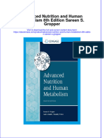 Textbook Ebook Advanced Nutrition and Human Metabolism 8Th Edition Sareen S Gropper All Chapter PDF