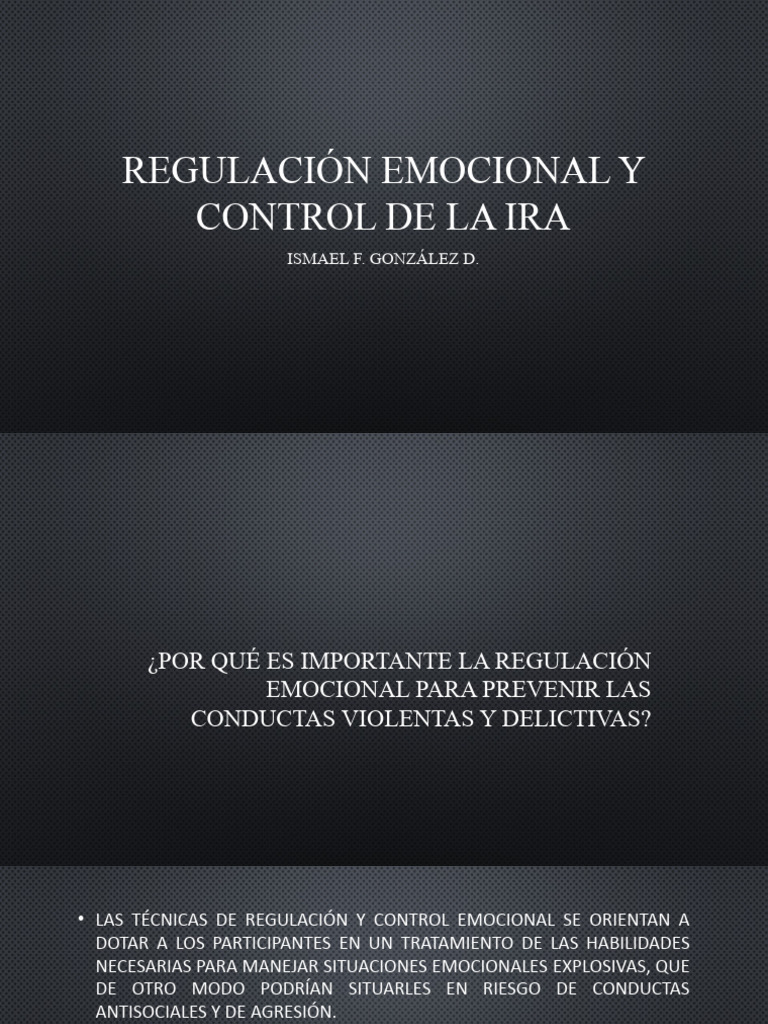 Regulación Emocional y Control de Ira | PDF | Las emociones | Ansiedad