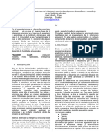 Analizar El Uso Que El Docente Hace de La Inteligencia Emocional en El Proceso de Enseñanza y Aprendizaje