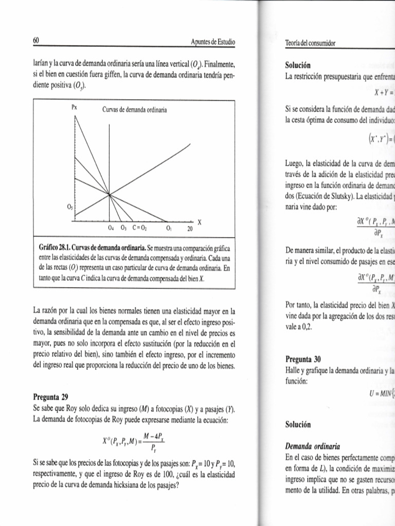 Curvas de Demanda Ordinaria y Compensada | PDF | Curva de demanda ...