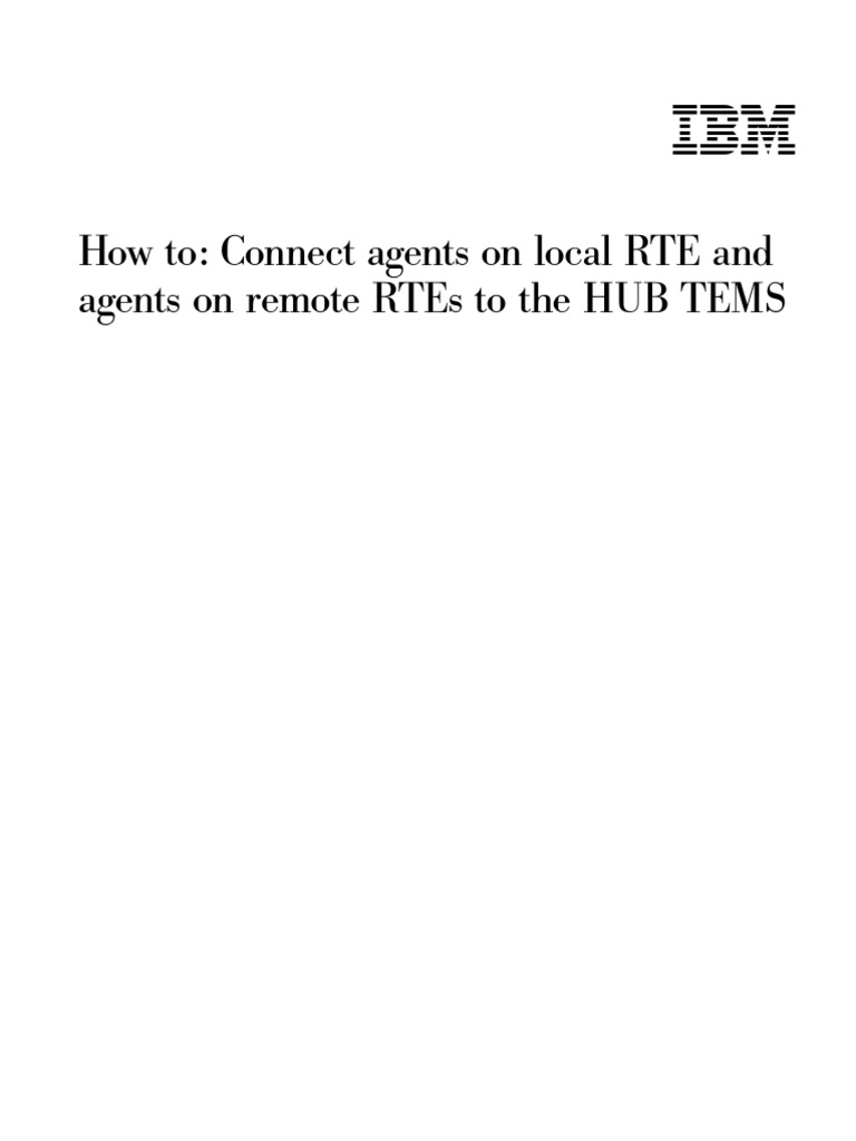 Connecting Agents to HUB TEMS | PDF | Port (Computer Networking ...
