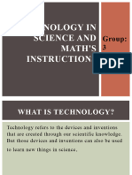 Technology in Science and Math'S Instructions: Group: 3