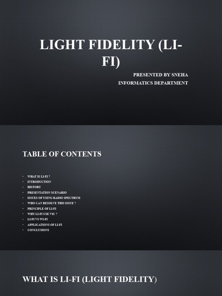 Light Fidelity (Li-Fi) | PDF | Radio | Wi Fi