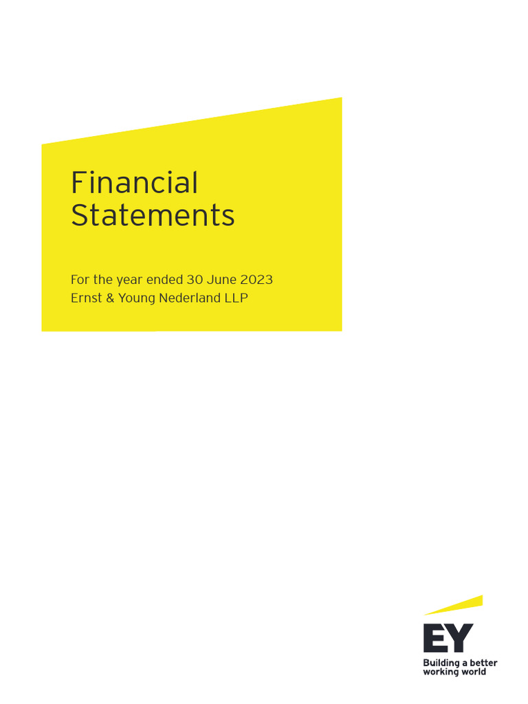 EY Nederland LLP Financial Statements 2023 | PDF | International ...