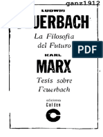 FEUERBACH, LUDWIG - La Filosofía Del Futuro - MARX, KARL - Tesis Sobre Feuerbach (OCR) (Por Ganz1912)