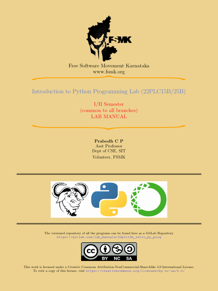 Python Lab Manual | PDF | Linux | Free Software