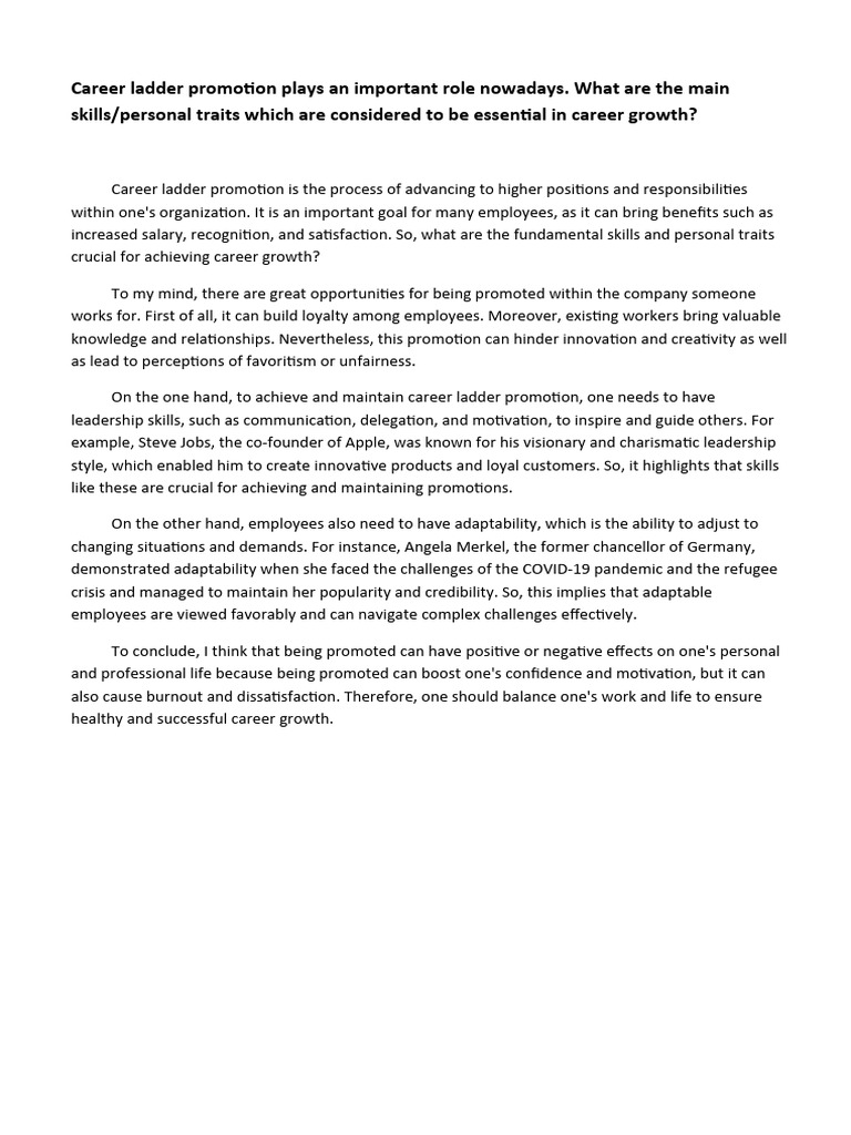 Essential Skills for Career Growth | PDF