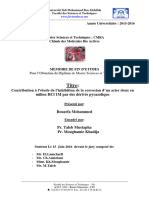 Contribution À L'étude de L'inhibition de La Corrosion D'un Acier Doux en Milieu HCL 1M Par Des Dérivés Pyrazolique - Mohammed B