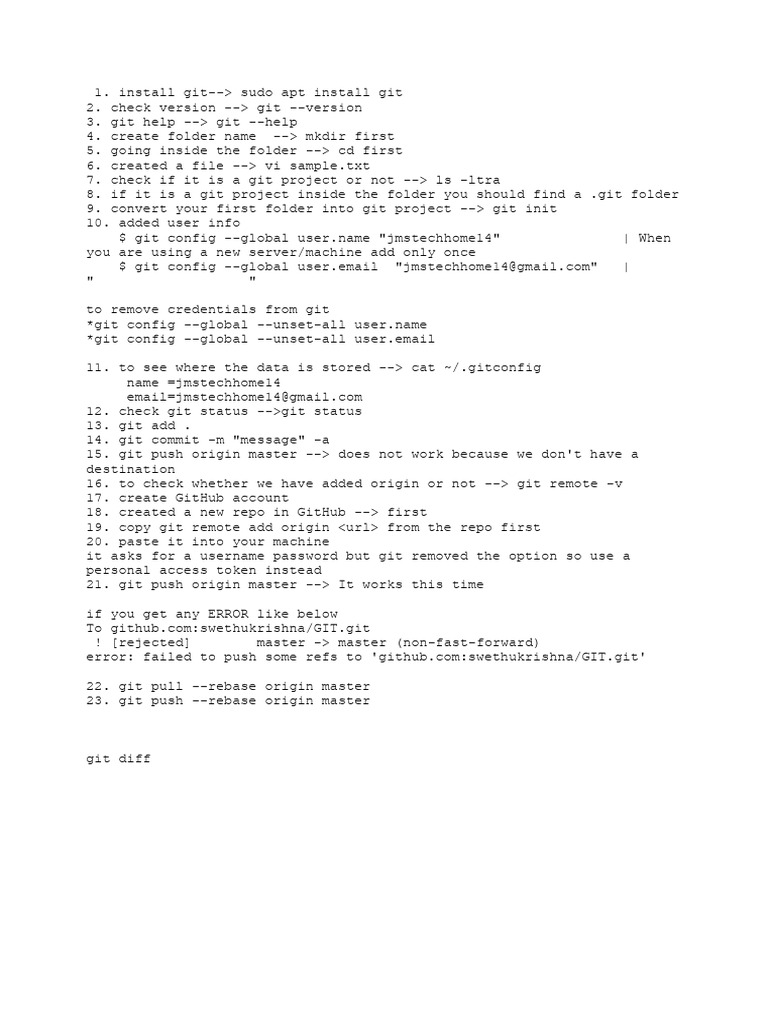 Git Setup and Workflow Guide | PDF | Software Bug | Computer File