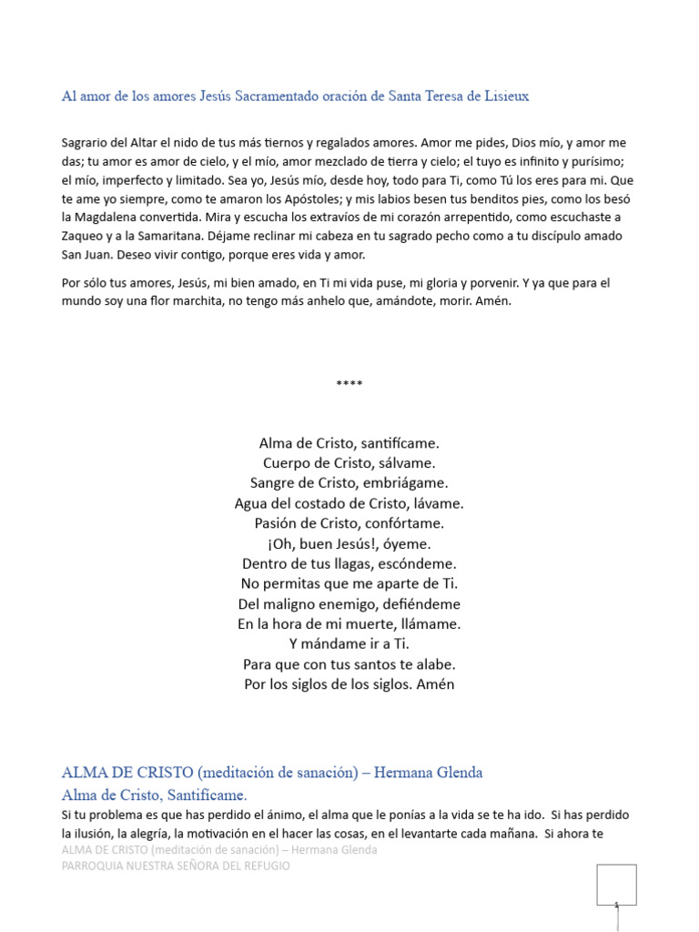 Alma de Cristo (Sanación) - Hermana Glenda | PDF | Cristo (título