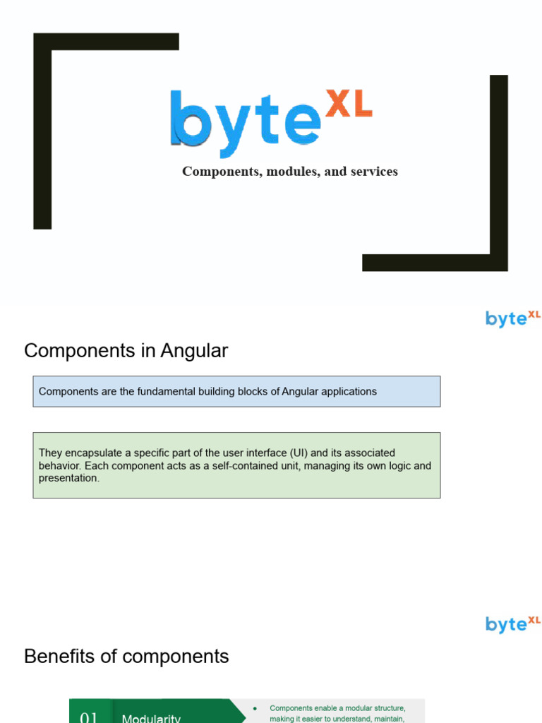 Topic 13 Components, Modules, and Services | PDF | Modular Programming ...