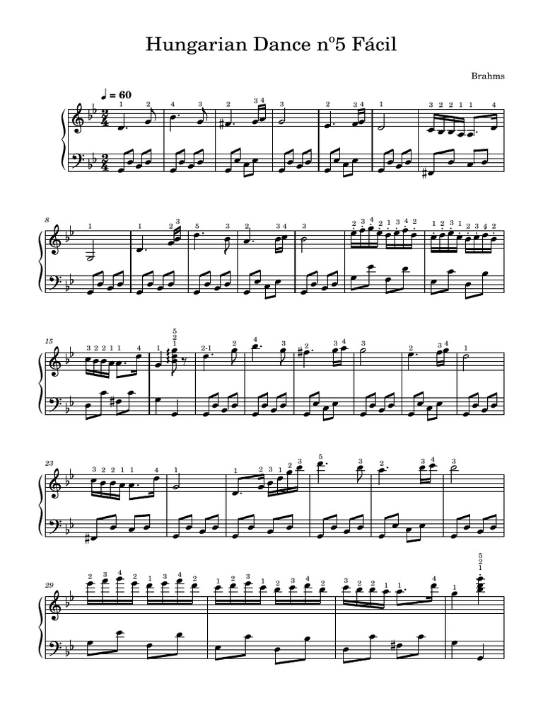 Hungarian Dance No 5 In G Minor Helder Facil Completa Pdf