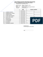 Daftar Hadir PSP 2009