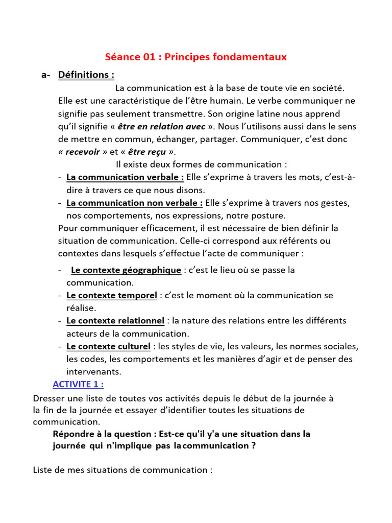 Principes de communication efficace | PDF | la communication