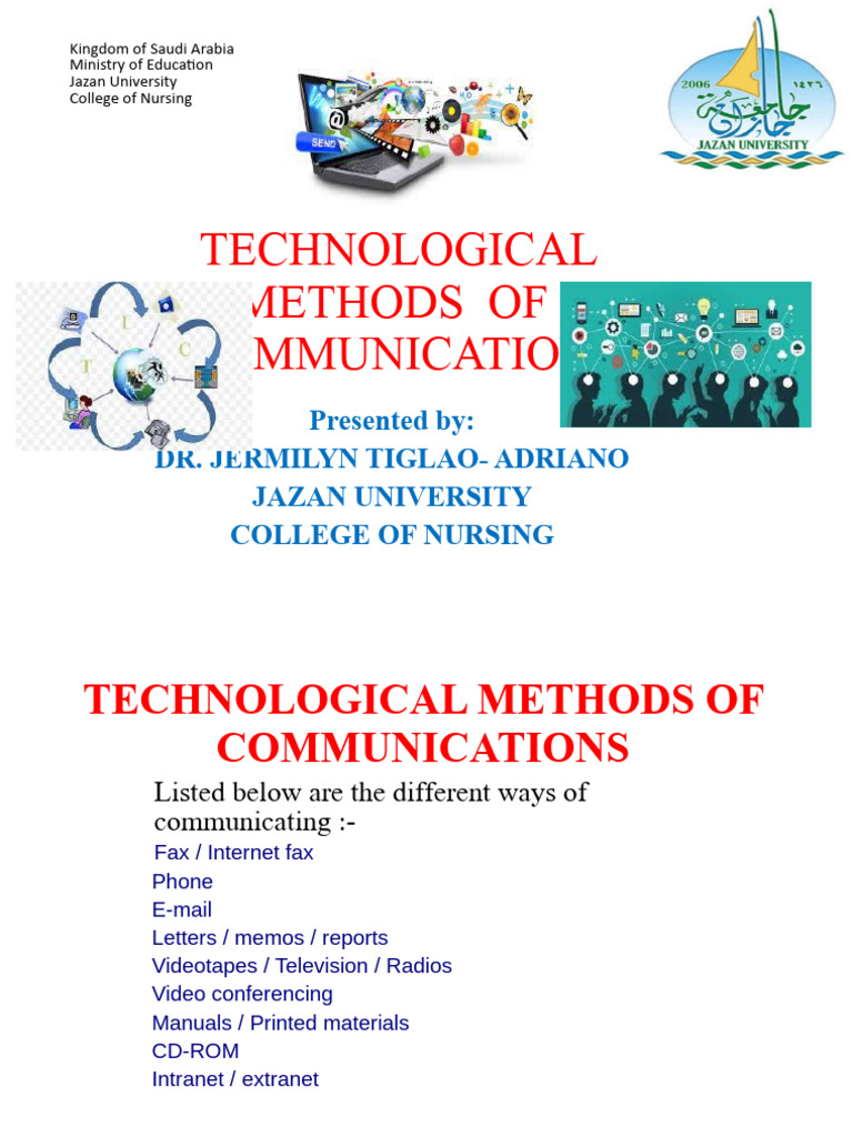 Technological Communication Methods | PDF | Fax | Computer Network