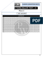 Major Test 01 - Answer Key