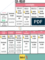 Calendário Mda - Inscrições Eventos