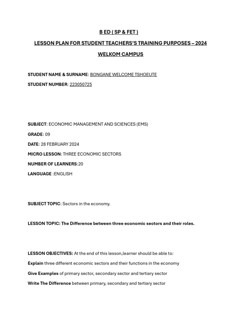 Lesson P | PDF | Teachers | Learning