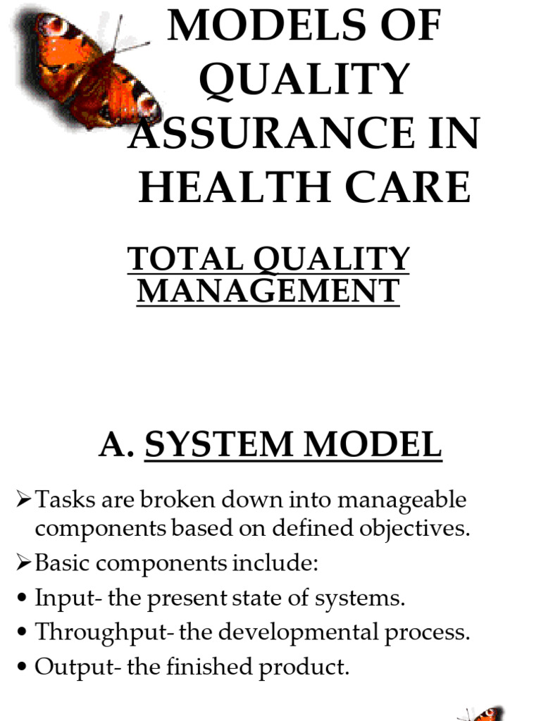 Quality Assurance Models in Healthcare | PDF | Evaluation | Quality ...