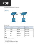 2 9 2 Lab - Basic Switch and End Device Configuration Answer