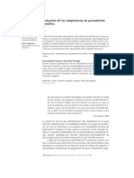 Evaluación de Las Competencias de Pensamiento Científico