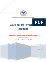 Cours Sur Les Infractions Speciales - MII Carrieres Jud. FSJP-UAM-2018-19