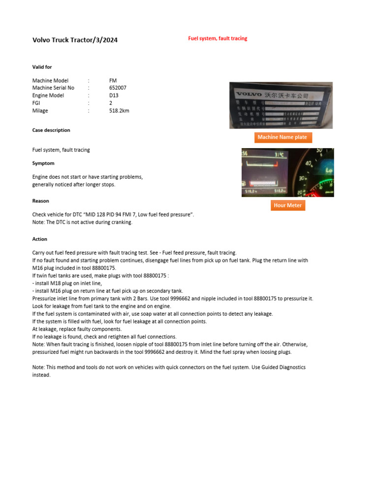 Volvo Truck Tractor Pdf Vehicles Manufactured Goods