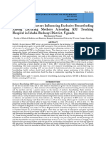 Prevalence and Factors Influencing Exclusive Breastfeeding Among Lactating Mothers Attending KIU Teaching Hospital in Ishaka-Bushenyi District, Uganda