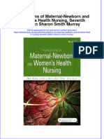 Textbook Ebook Foundations of Maternal Newborn and Womens Health Nursing Seventh Edition Sharon Smith Murray All Chapter PDF