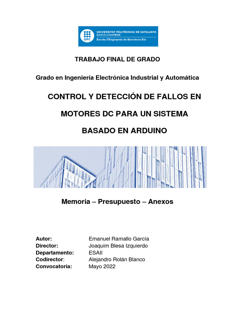 Control Y Detección De Fallos De Catalunya Pdf Arduino