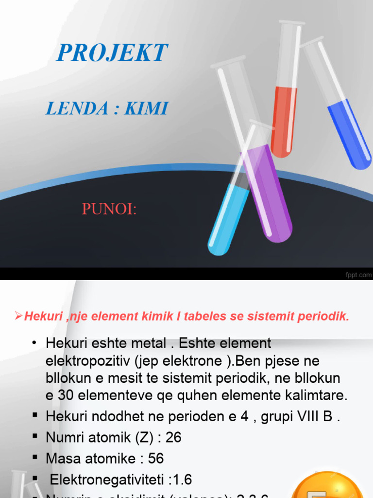 Hekuri Nje Element Kimik I Tabeles Se Sistemit Periodik PDF