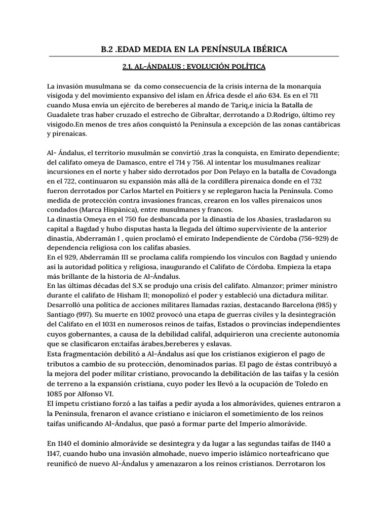 Evolución de Al-Ándalus en la Edad Media | PDF | Al Andalus