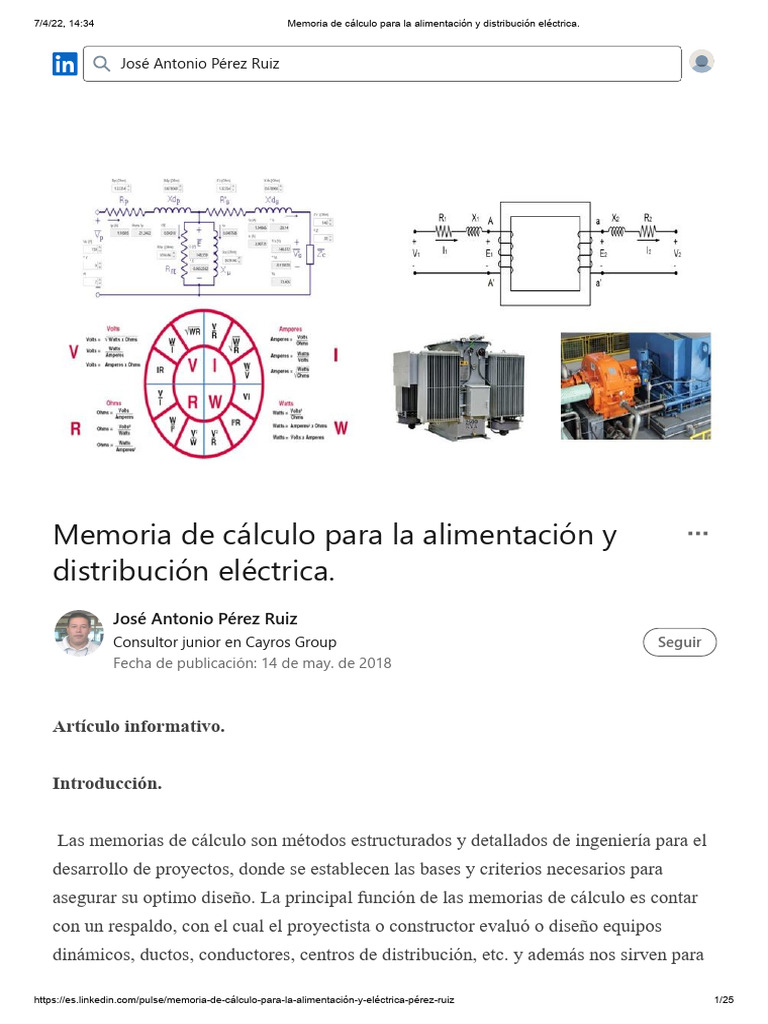 Cálculo para Alimentación Eléctrica | PDF | Ingenieria Eléctrica ...