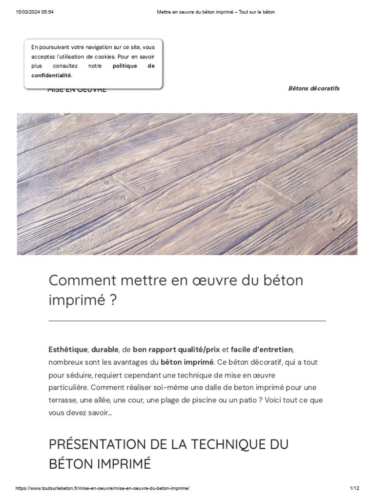 Guide pratique du béton imprimé | PDF | Béton | Matériaux de construction