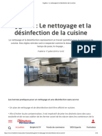 Hygiène _ Le nettoyage et la désinfection de la cuisine