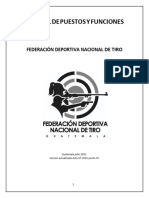 Manual de Puestos Y Funciones: Federación Deportiva Nacional de Tiro