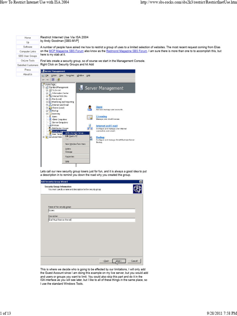 how-to-restrict-internet-use-with-isa-2004-pdf-internet-software