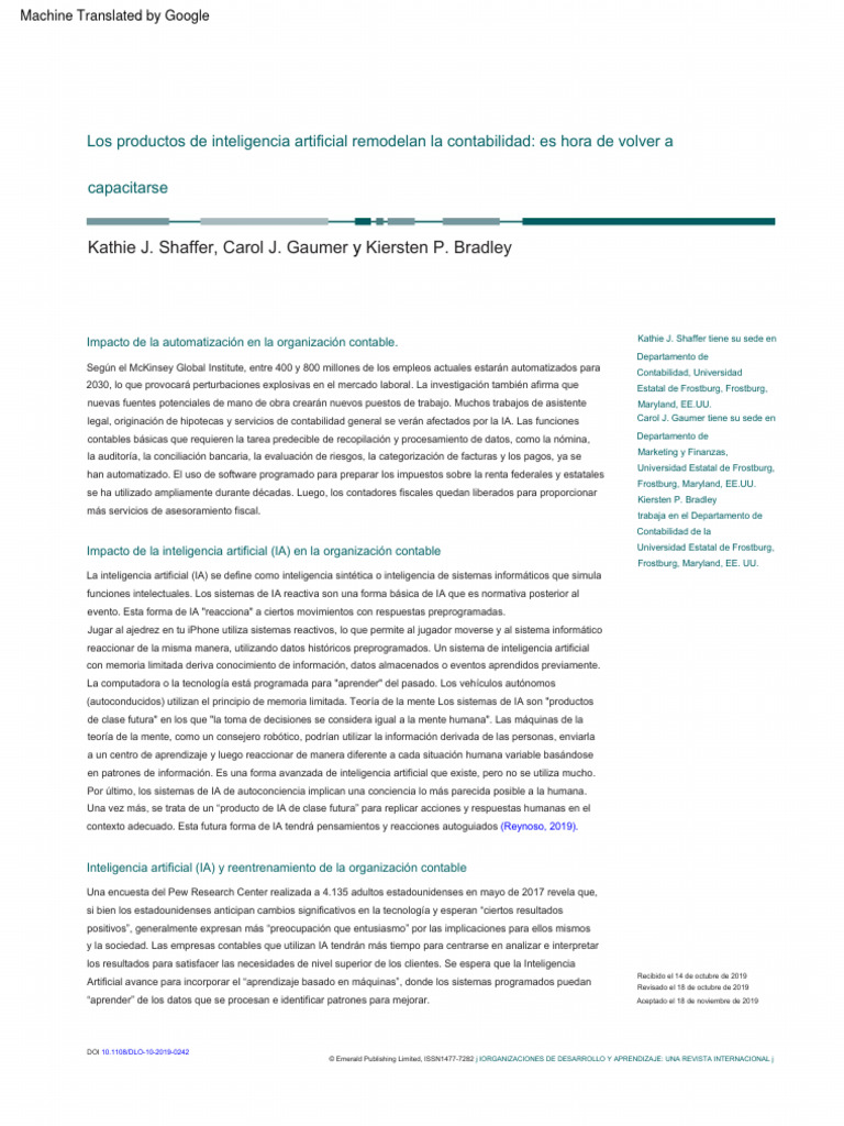 Inteligencia Artificial Y Contabilidad Descargar Gratis Pdf