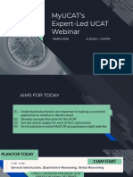 Myucat'S Expert-Led Ucat Webinar: March 2024 11.00 Am - 4.30 PM