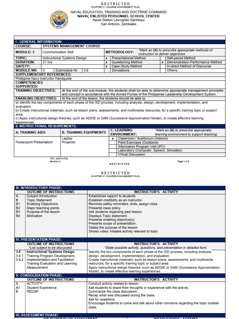 3 6 instructional systems design pdf instructional design cognition