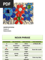 MORPHOSYNTAX Course 4 Determiners