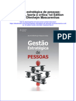 Textbook Ebook Gestao Estrategica de Pessoas Evolucao Teoria E Critica 1St Edition Andre Ofenhejm Mascarenhas 2 All Chapter PDF