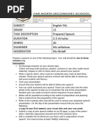 English Subject Policy | PDF | Educational Assessment | Learning