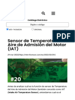 Sensor de Temperatura Del Aire de Admisión Del Motor (IAT)