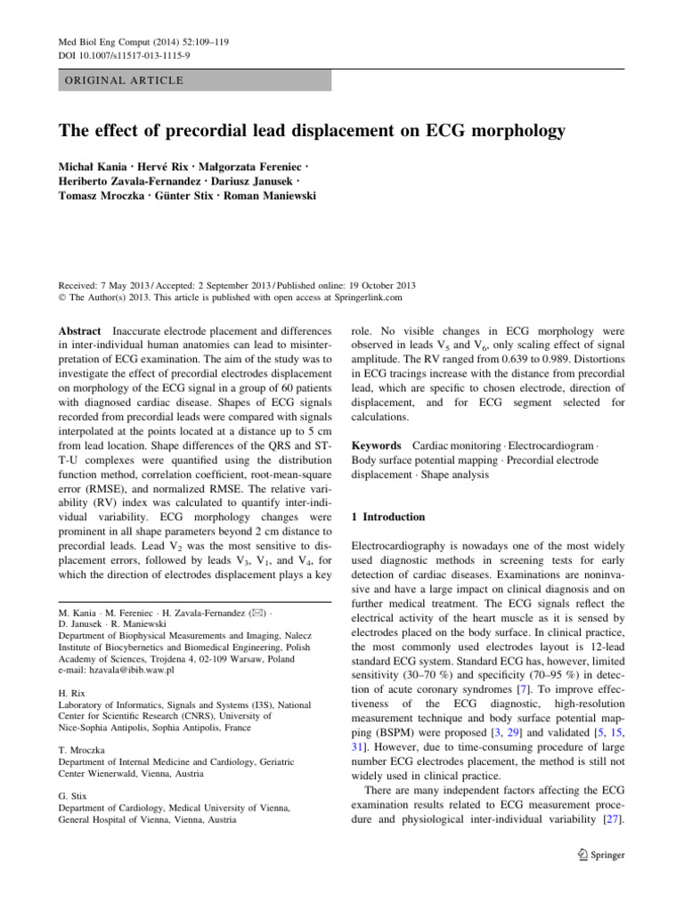 2013 Article 1115 | PDF | Electrocardiography | Visual Cortex