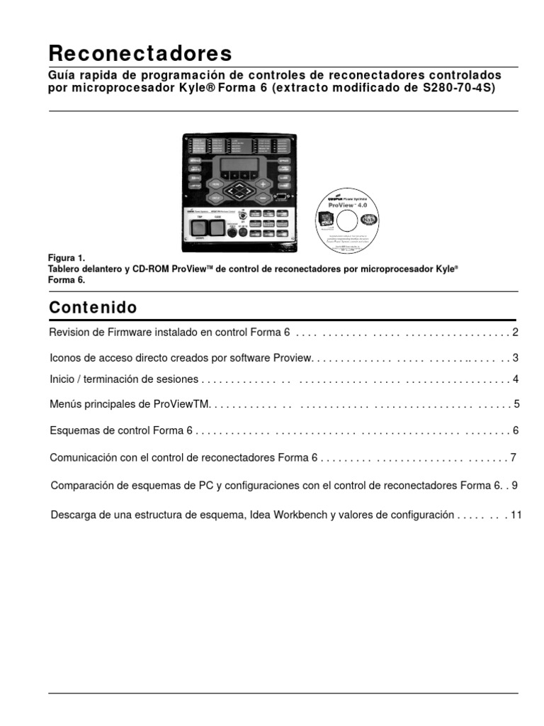 S280704S Guía Rápida de Programación Controles Form 6 | PDF | Archivo ...
