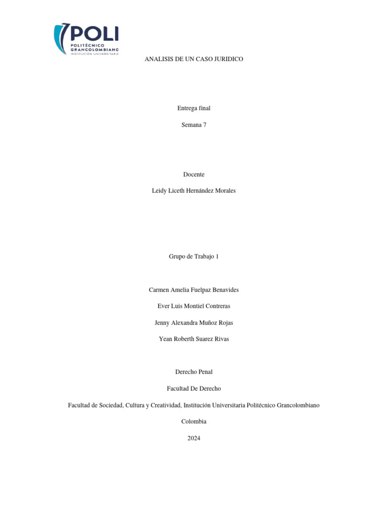 Analisis caso juridico pdf homicidio justicia