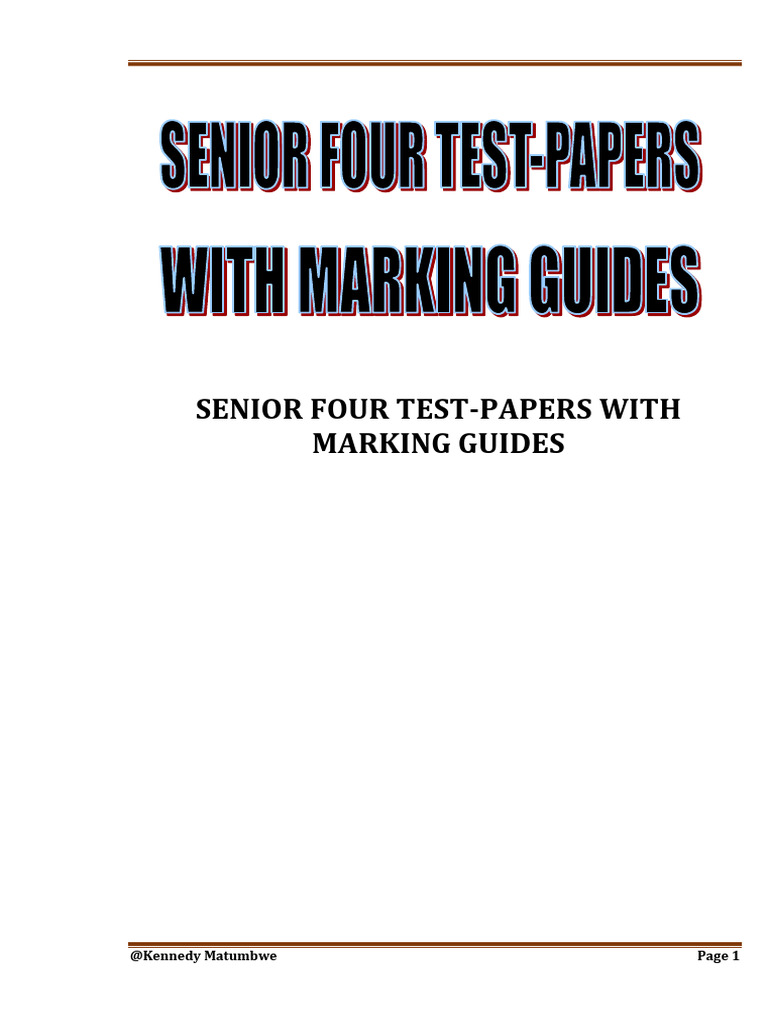 Senior Four Math Test Papers 2023 | PDF | Logarithm | Mathematics