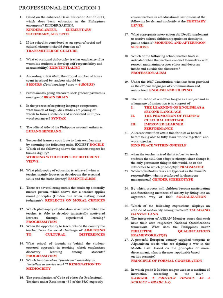 Pre-Final Review (To Print) | PDF | Educational Assessment | Learning