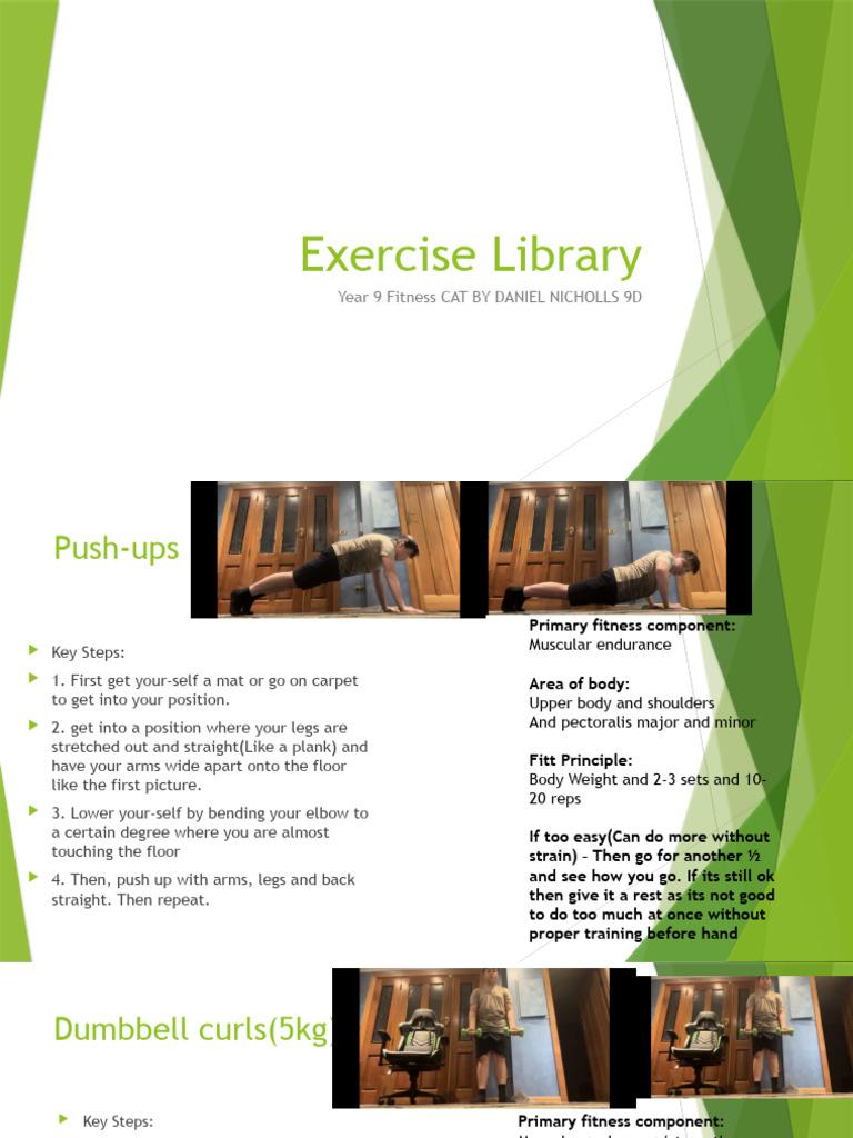 Exercise Library | PDF | Physical Fitness | Physical Exercise